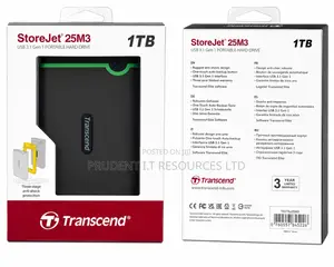 Transcend StoreJet 25M3 1TB Portable External Hard Drive