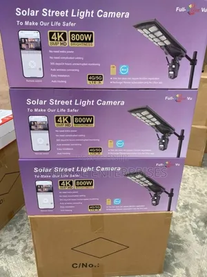 Ubox App Double Lens 800w Solar Street Light Camera