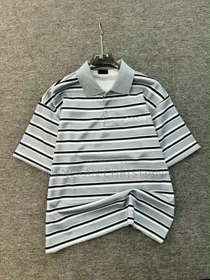 Cotton Club Striped Oversized Polo T-Shirt