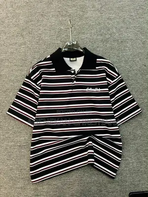 Cotton Club Striped Oversized Polo T-Shirt