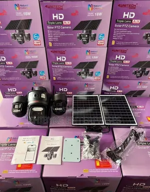 Ubox Triple Lens Aov Solar PTZ Camera With Auto Tracking