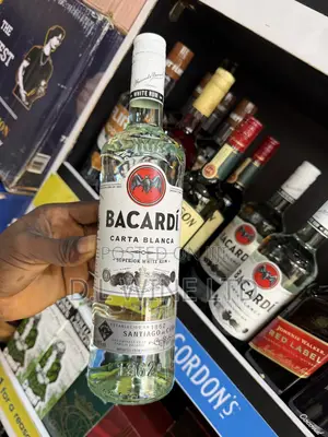 Bacardi White RUM Cartoon of 12 Bottles