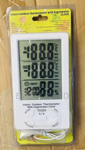 Digital Indoor/Outdoor Thermometer and Hygrometer.