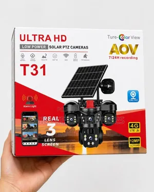 T31 Triple Lens Solar PTZ Camera With Auto Tracking