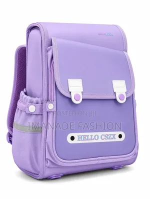 Hello CSZX Kids School Backpack – Waterproof School Bag (Purple)