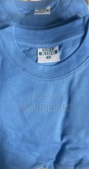 Kids Plain SMT Mr R Tshirt (Sky Blue Color) Size 2 (S) Only