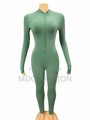 Sage Green Long-Sleeve Front-Zip