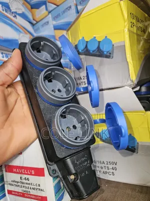 16a 2pin Extension Socket 3way
