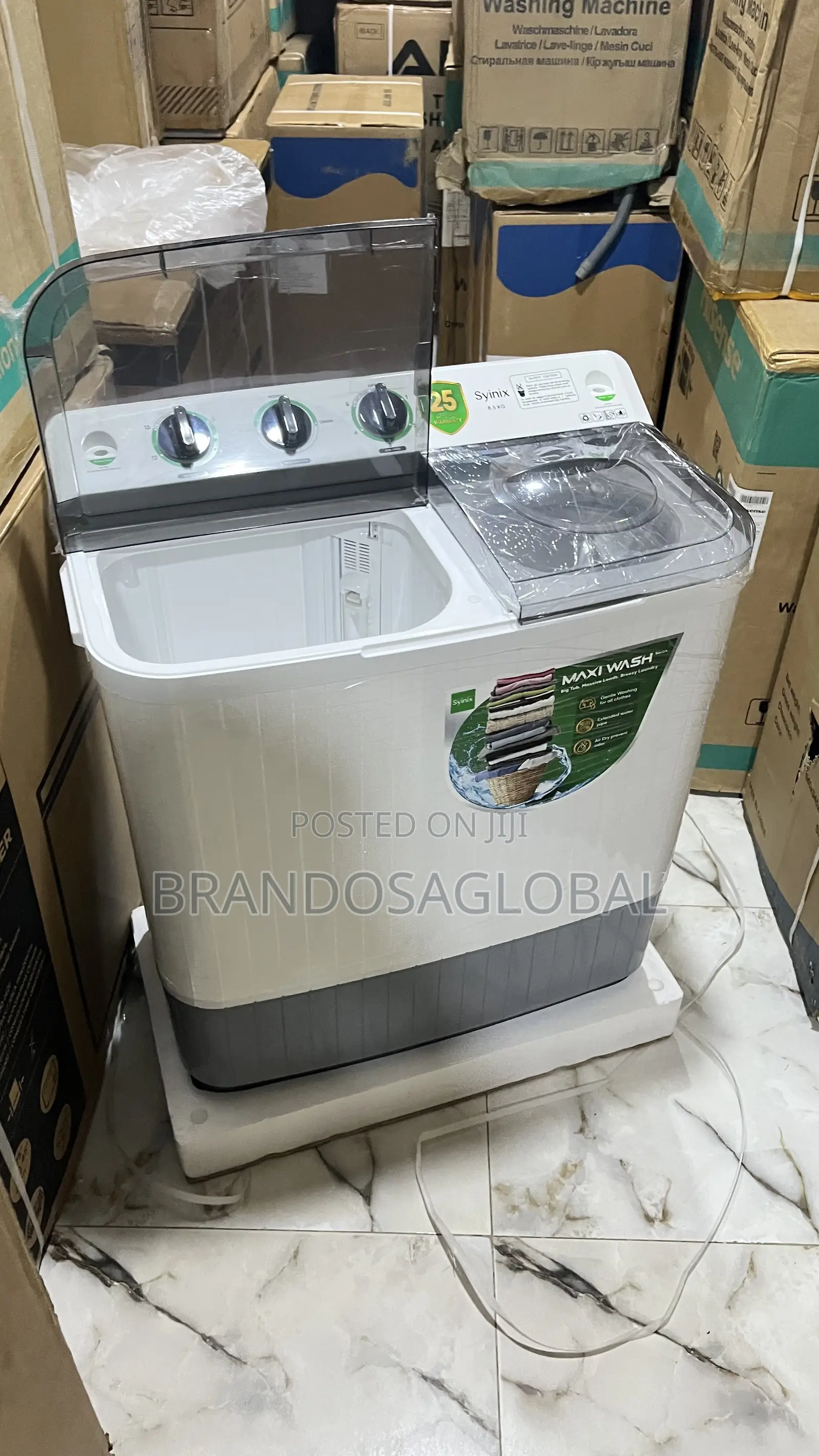 Synix 8.5KG Semi Automatic Washing Machine