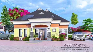 Contemporary 4-Bedroom Bungalow With Elegant Exterior Visualization