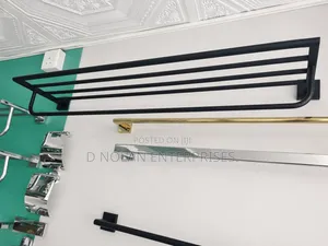 90cm Quality Black Multiple Towel Hanger