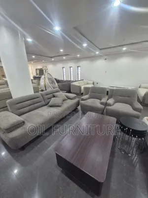 Luxury Ultra-Comfort Grey Fabric 3-Seater Sofa Couch
