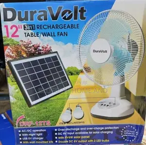 Duravolt Rechargeable Solar Fan