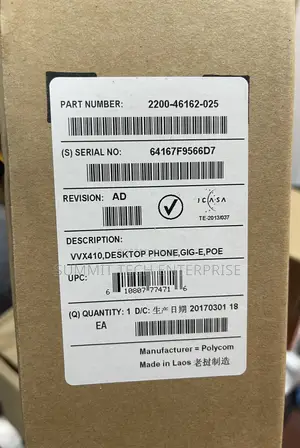 Polycom Desktop Ip Phone,gig-E,poe