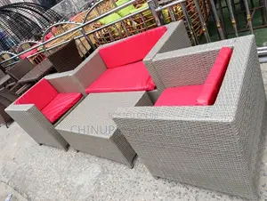 Grey Colour 4 Seaters Rattan Outdoor Chairs Sofa