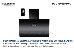 Polystar 90cm Digital Plasma Kitchen Hood With Voice Control Remote