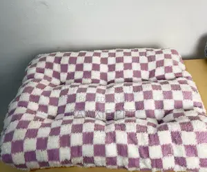 Check/Flower Design Straight Bed 111cm( xL)