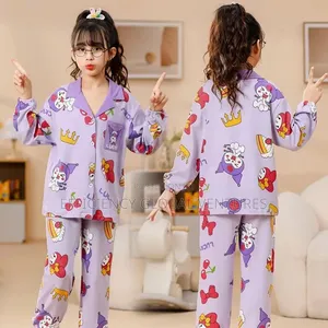 Kids Long Sleeve Pajama Set-Soft Cotton Nightwear for Boys Girls