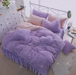  Luxury Light Purple Duvet Set With 2 Throw Pillow-6/6,6/7 7/7