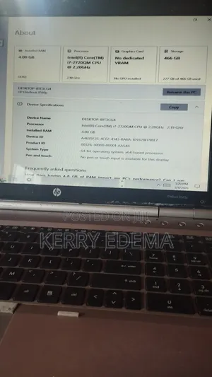 Laptop HP EliteBook 840 G3 4GB Intel Core i7 HDD+SSD 512GB
