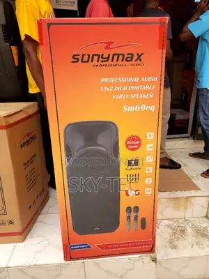 Original Sonymax Double 15inches Pa System 9000w Bigger Battery