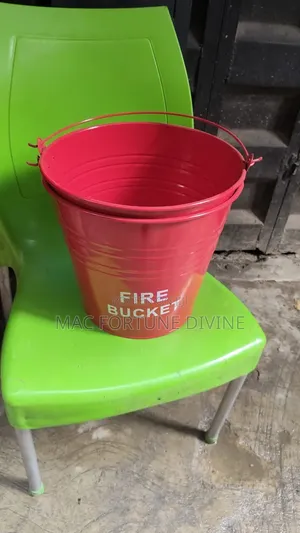 Red Metal Fire Bucket