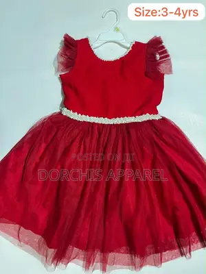 Beautiful Red Baby Girl Dress (3-4yrs)