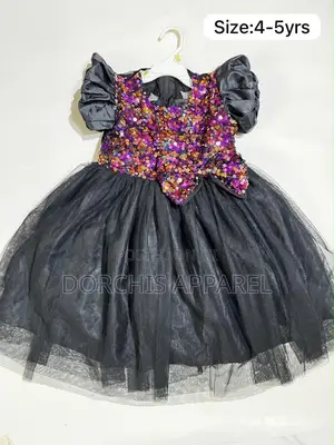 Dorchis Sequin Black Baby Girl Dress (Age 4-5yrs)