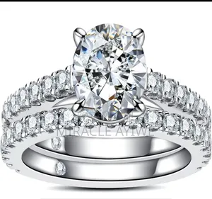 3 Carat Moissanite Bridal Set Wedding Ring