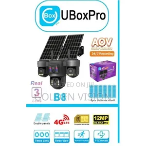 Smart Ai AOV Ubox 3Lense CCTV Camera 4g Network With Double Parnel