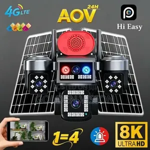Smart Intelligent Solar Powered 4lens PTZ Camera Double Panel Hieasy