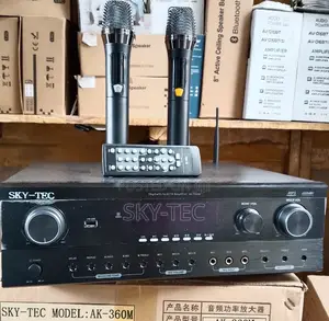 Original Sky-Tec Table Power Amplifier 2handle Wireless Mic 3000watts