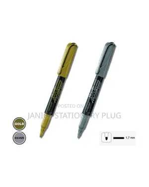 MONAMI Accu Liner Metallic, Fine Tip Metallic Permanent Marker, Gold