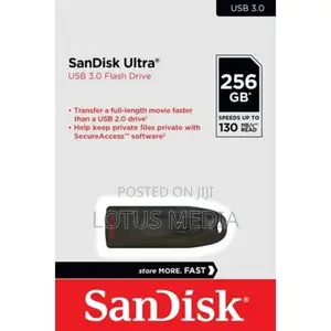 SanDisk 256GB Ultra USB 3.0 Flash Drive - 130mb/S - SDCZ48-256G-AW4