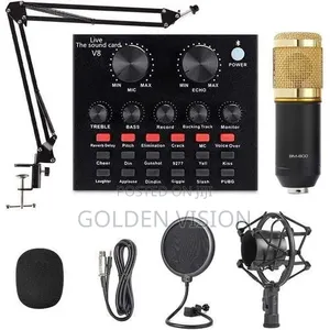 Podcast Equipment Bundle, Live Sound Card and BM-800 Condenser