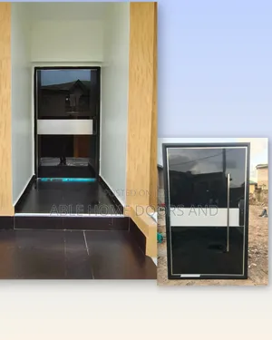 Locally Made by Me Pivot Door With Smart Lock White and Black