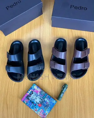 Pedro Leather Slipers Available in Brown and Black