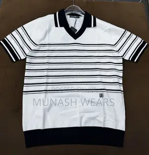 Dolce Gabbana Polo M-3xl White Stripe