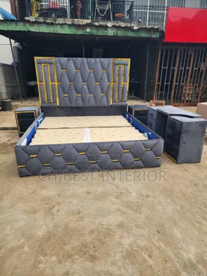 Brand New 6by6 Grey Coloured Set of Bed.