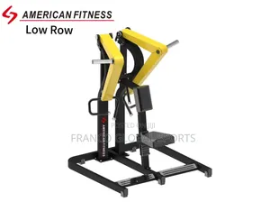 American Fitness Plate-Loaded Low Row Machine With Two Color Scheme