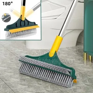2in1 Long Handle Multi Purpose Adjustable Cleaning Brush With Wiper.