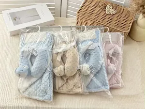 Foreign Fluffy Baby Shawl and Neck Pillow