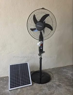 Charweek Solar Rechargeable Standing Fan