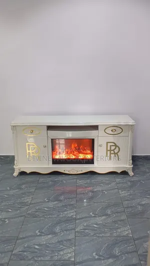 Royal TV Stand With Drawers/Electric Fireplace