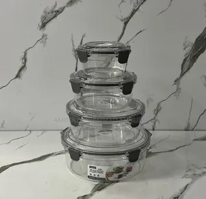 4-Piece Airtight Acrylic Food Storage Containers Set