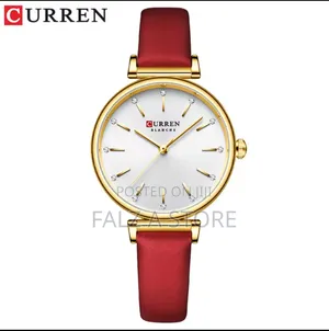 Curren Feminine Leather Wristwatch (Battery Power )