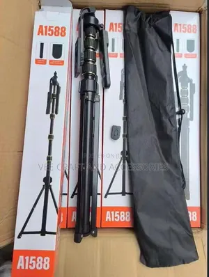 A1588 7ft Tall Tripod Stand Remote Control and a Carrier Bag