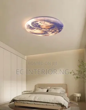 Creative Moon Blue Planet Ceiling