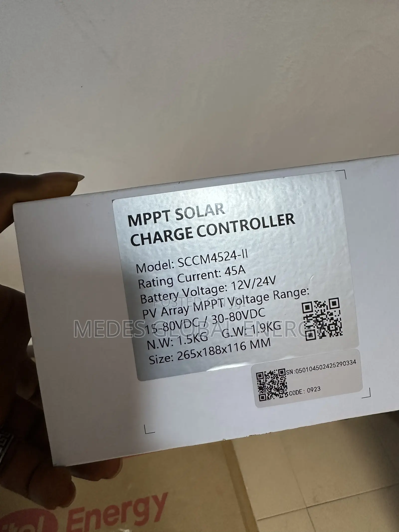 45a 24v MPPT Charge Controller