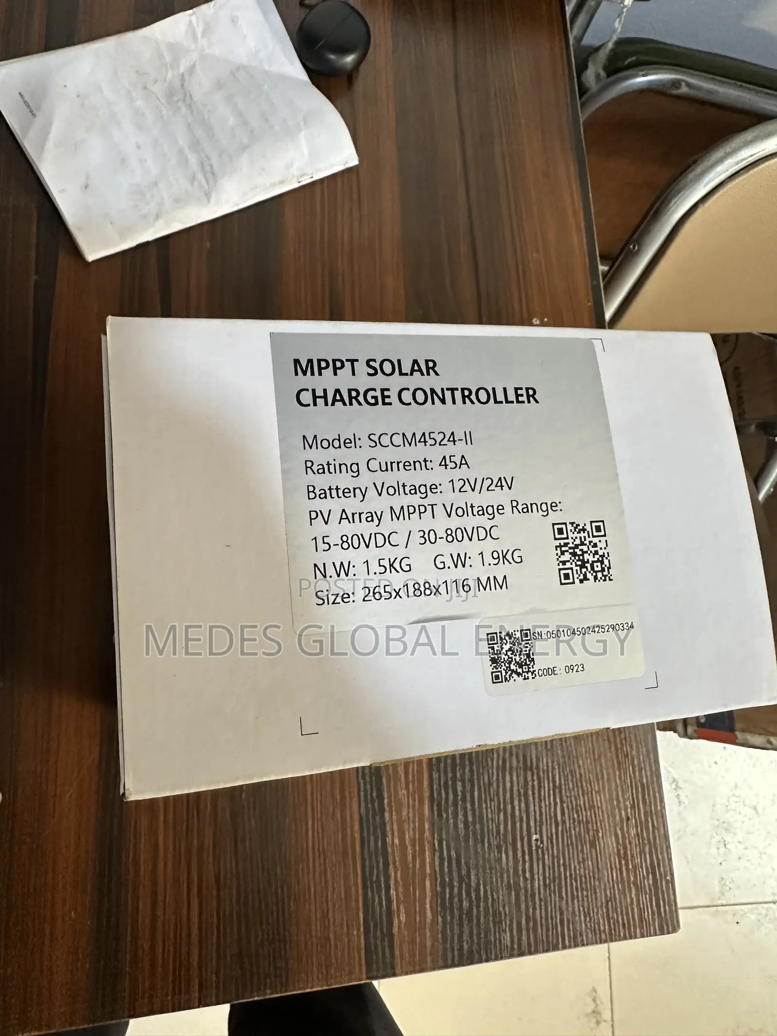45A 24v Felicity MPPT Charge Controller.